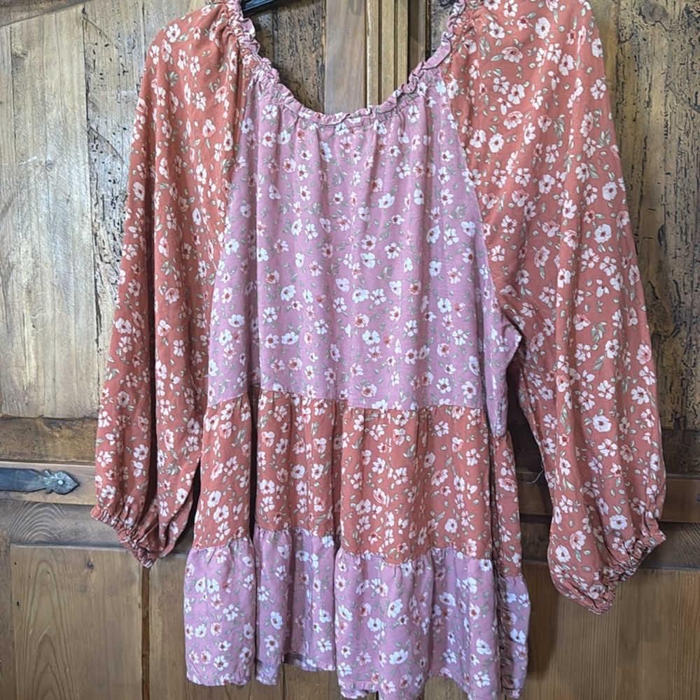 Cato Pink Floral Blouse - Picture 5 of 5